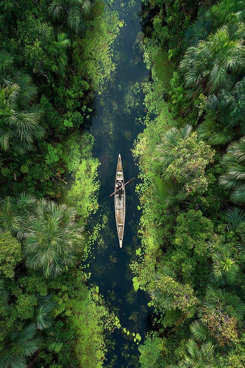 Serene Jungle River — Nature Print. poster detail