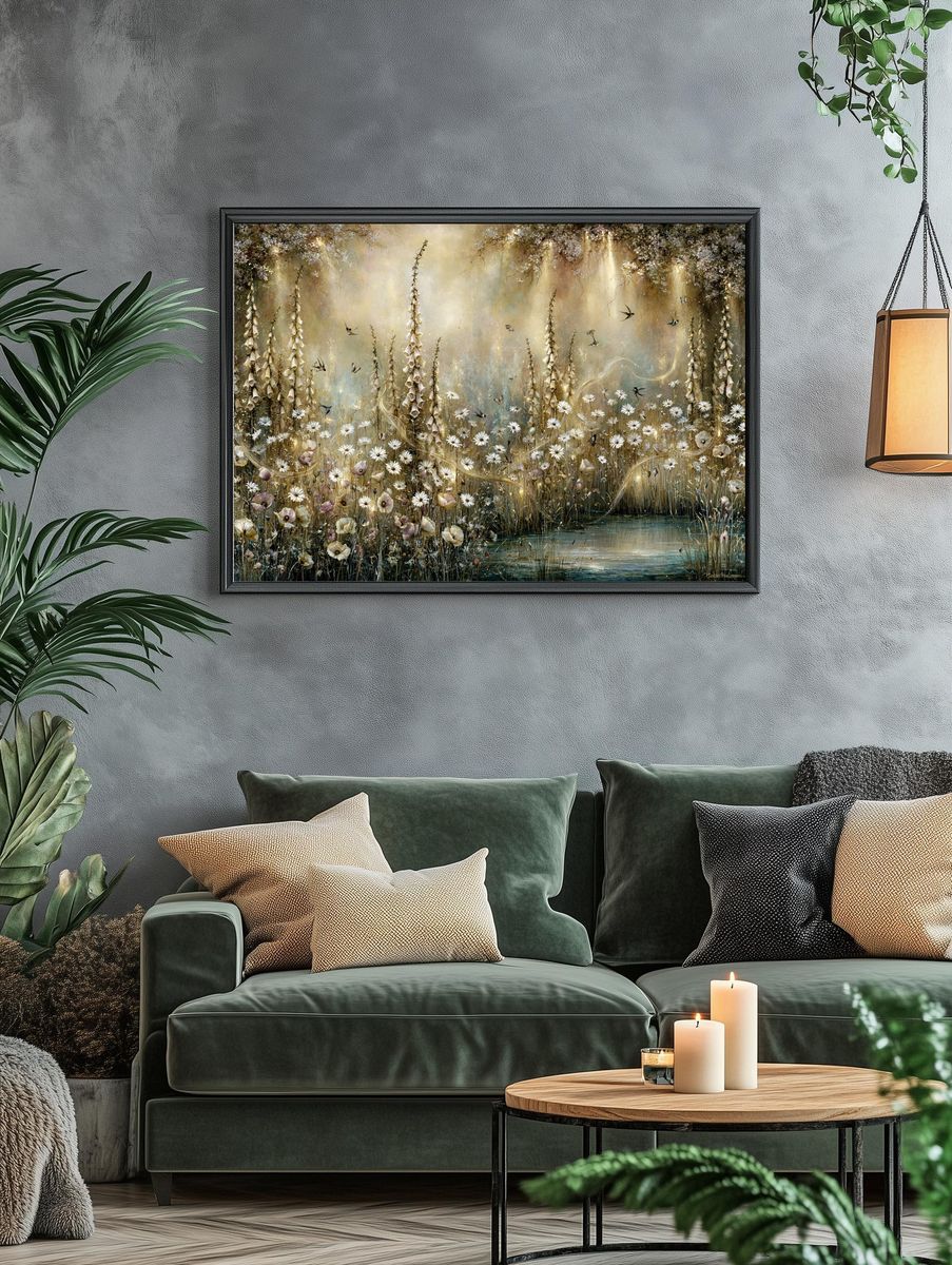 Enchanted Wildflower Meadow Print. — room view 4