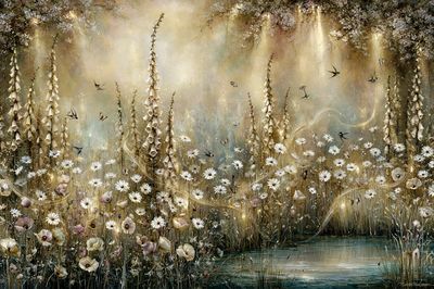 Enchanted Wildflower Meadow Print. poster