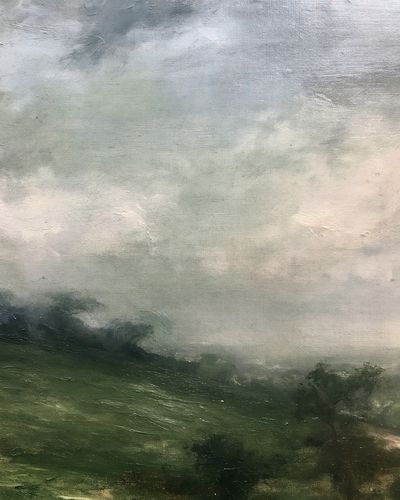 Misty Hills Landscape Poster.