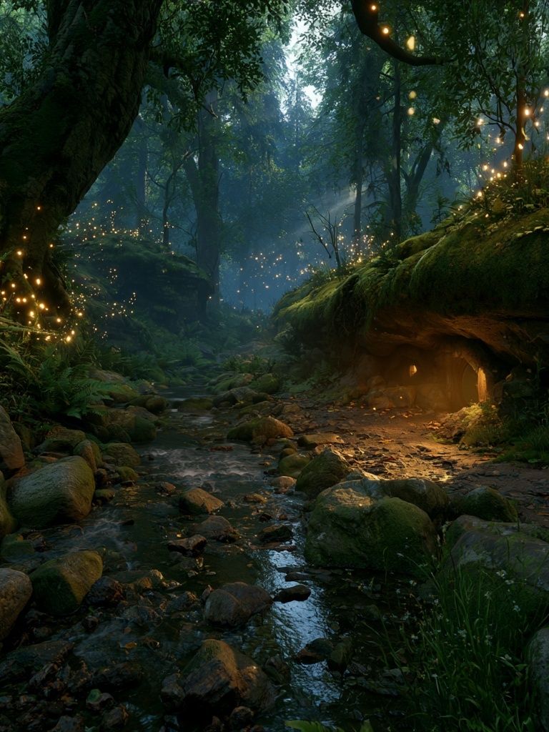 Enchanted Forest Stream Poster. poster detail