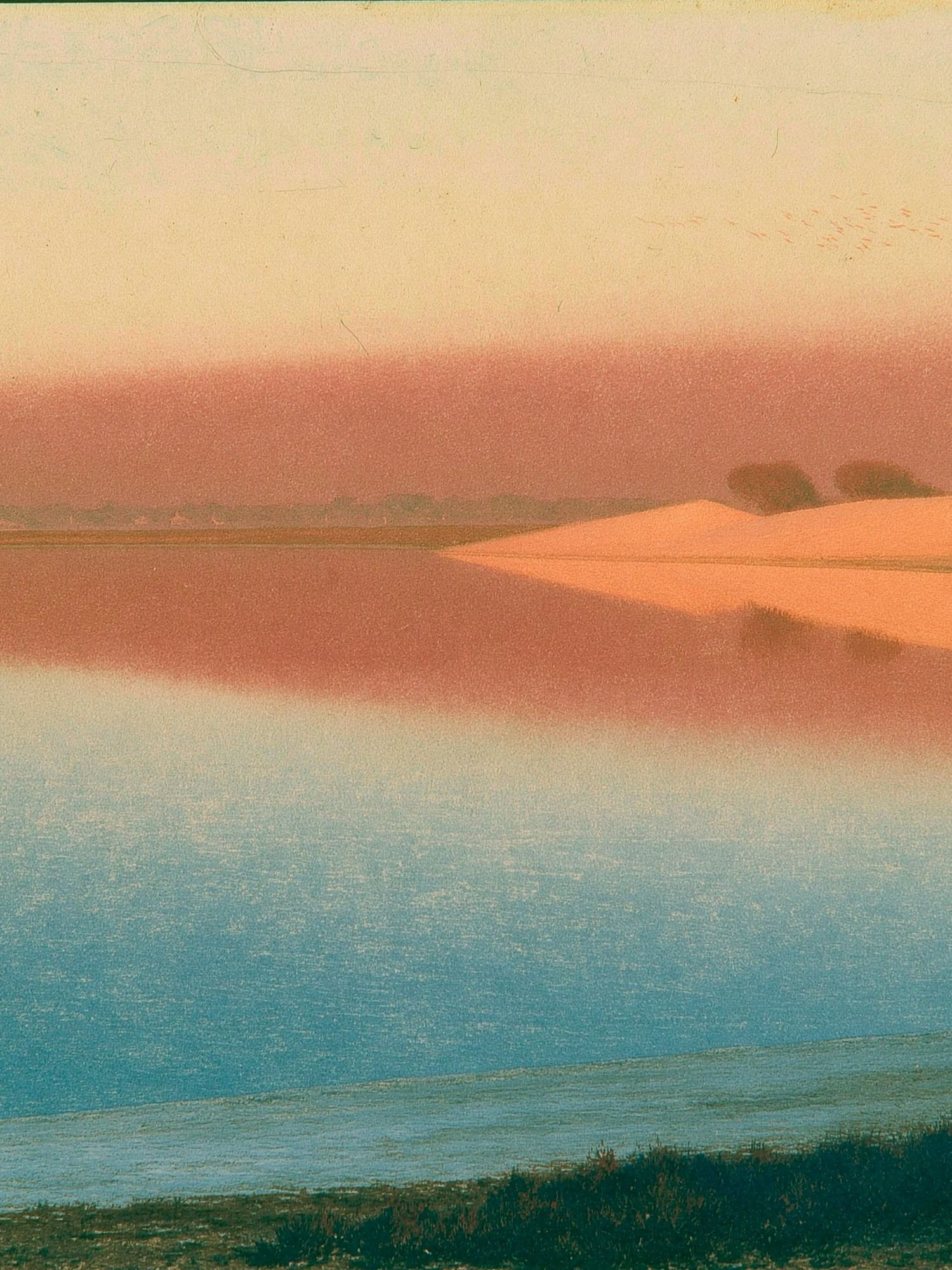 Pastel Coastal Dunes Landscape Print. poster — nature art