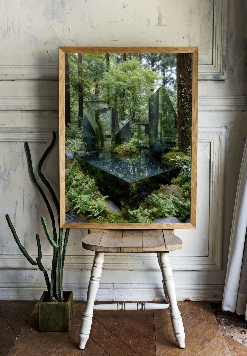 Forest Mirror Sculpture Poster. — room view 1