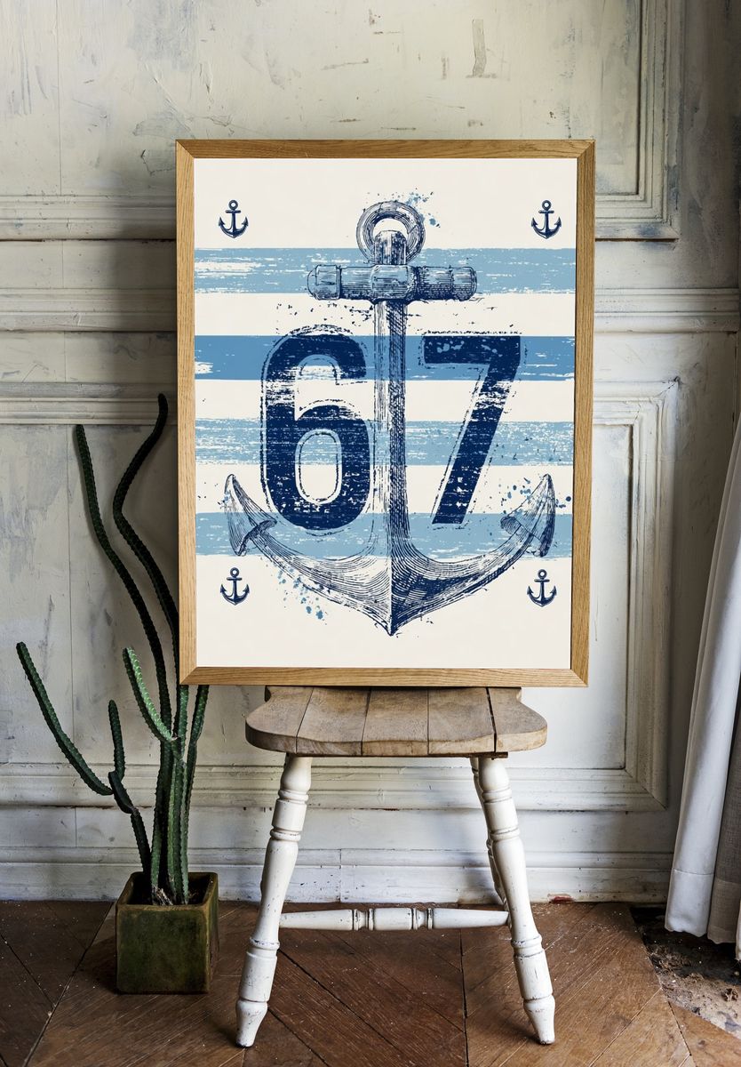 Nautical Anchor 67 Poster. — room view 1