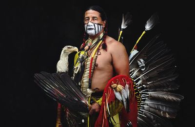 Native American Warrior Portrait Poster. poster