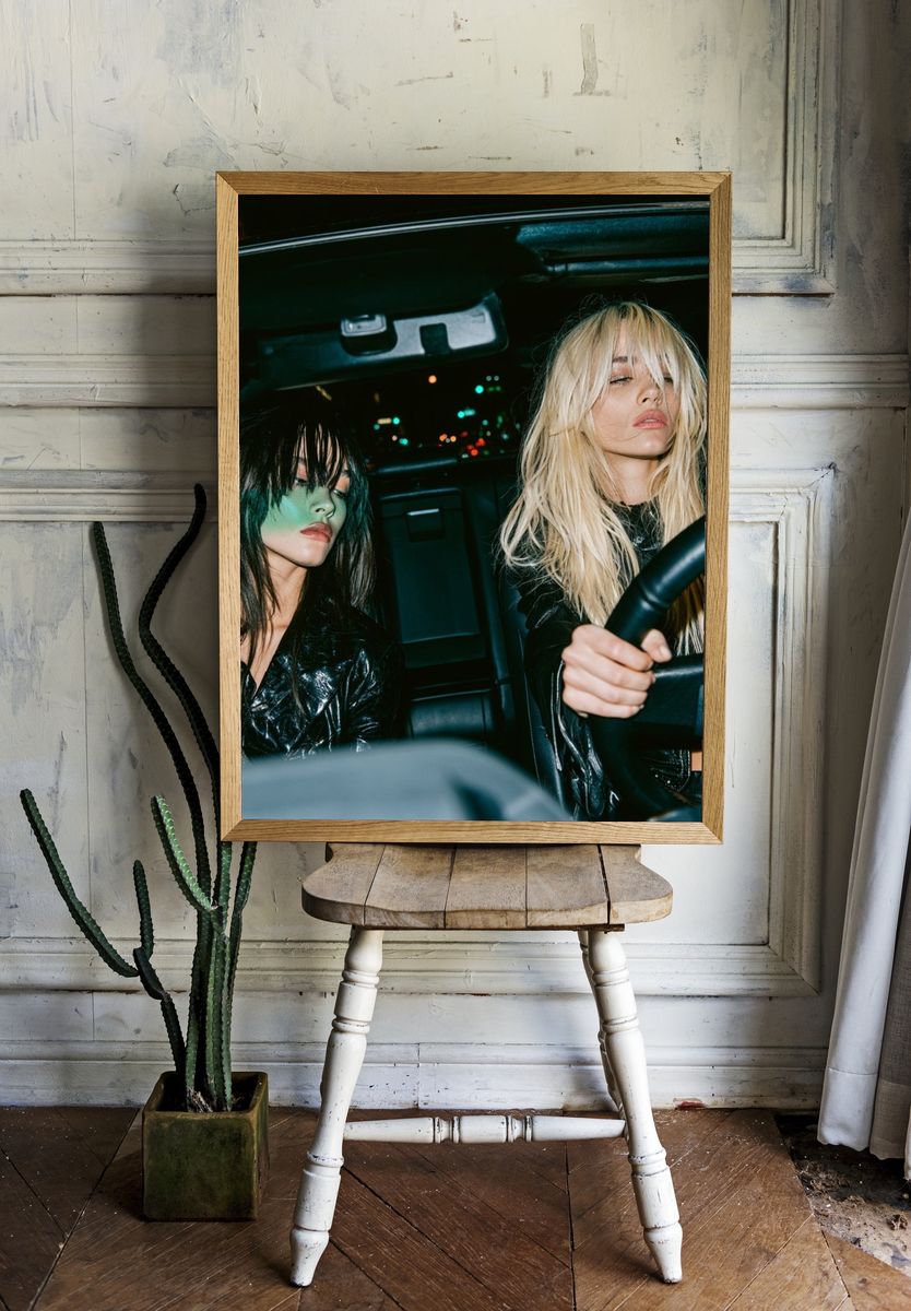 Night Drive Portrait Photography Poster. — room view 1