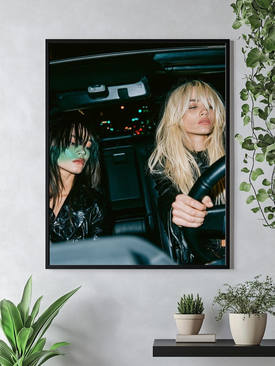 Night Drive Portrait Photography Poster. — room view 4