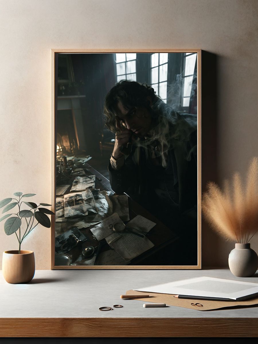 Noir Detective Portrait Poster. — room view 2