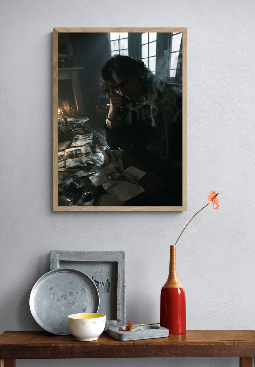 Noir Detective Portrait Poster. — room view 3