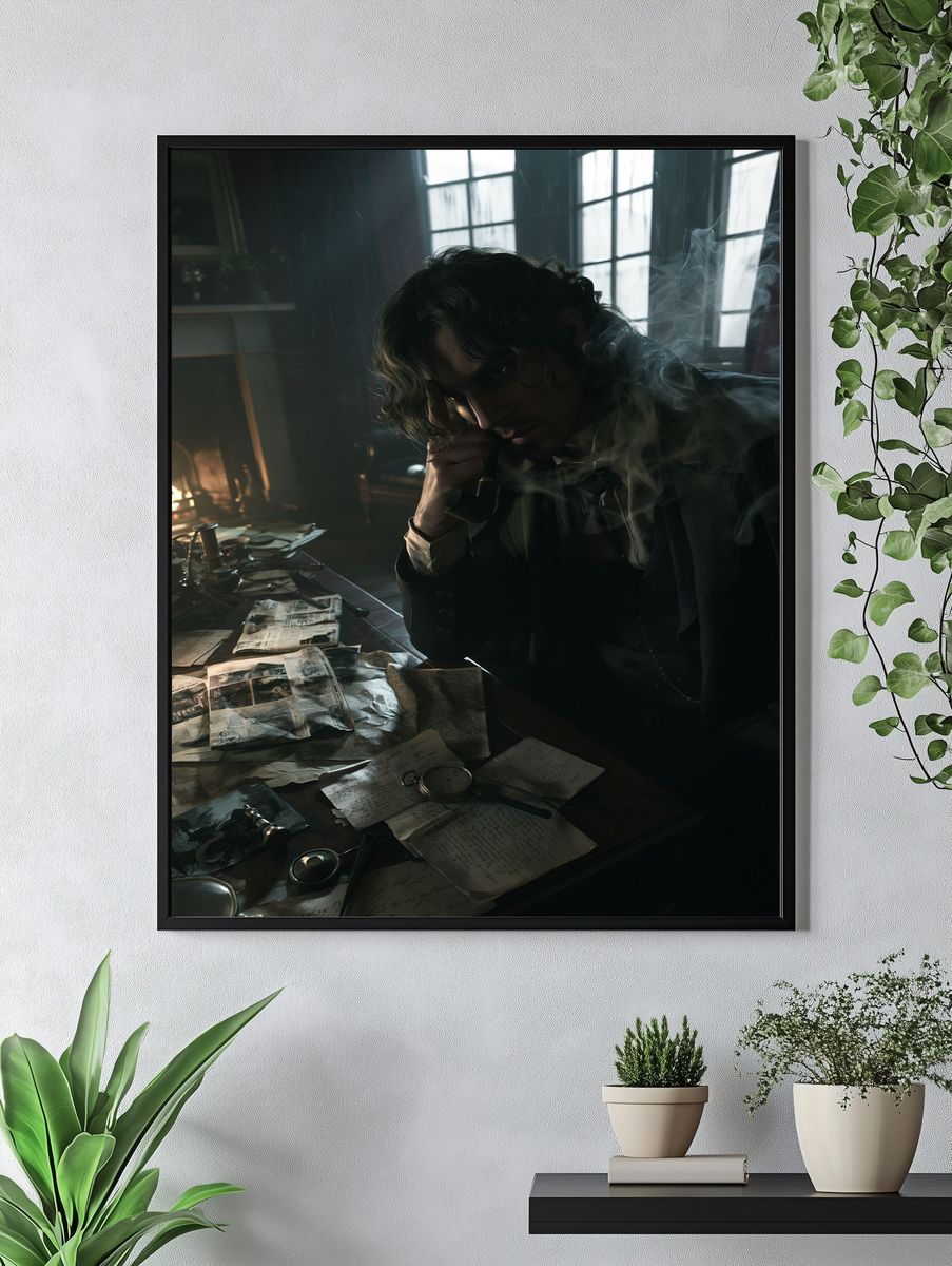 Noir Detective Portrait Poster. — room view 4