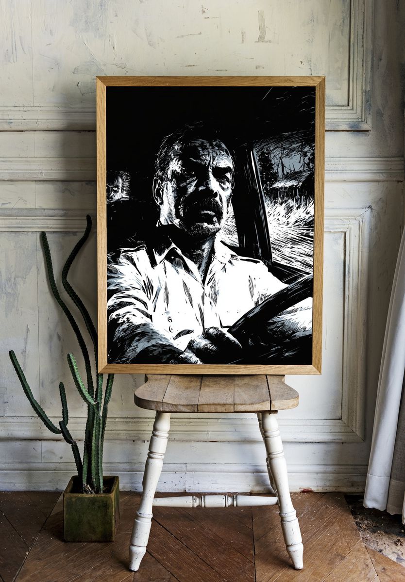 Noir Driver Portrait Print. — room view 1
