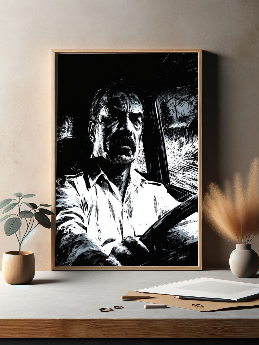 Noir Driver Portrait Print. — room view 2