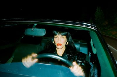 Night Drive Portrait Poster. poster print