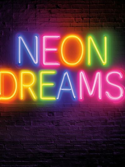 Neon Dreams — Typography Print. poster print
