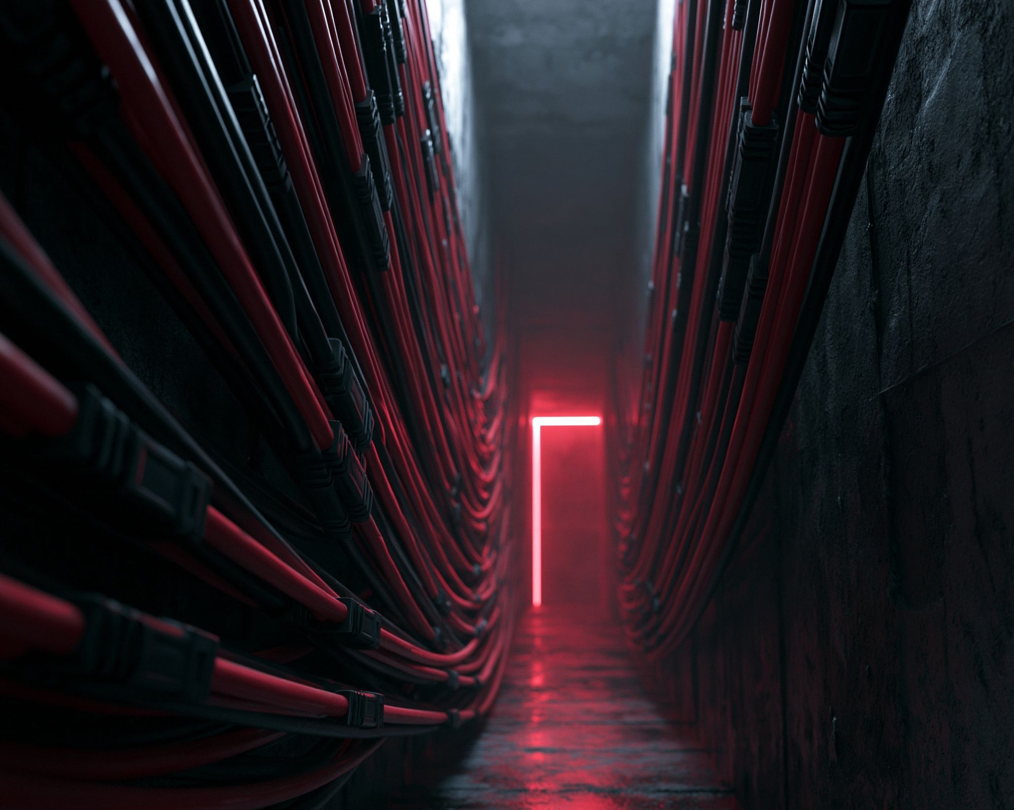 Neon Corridor — Photography Print. poster detail