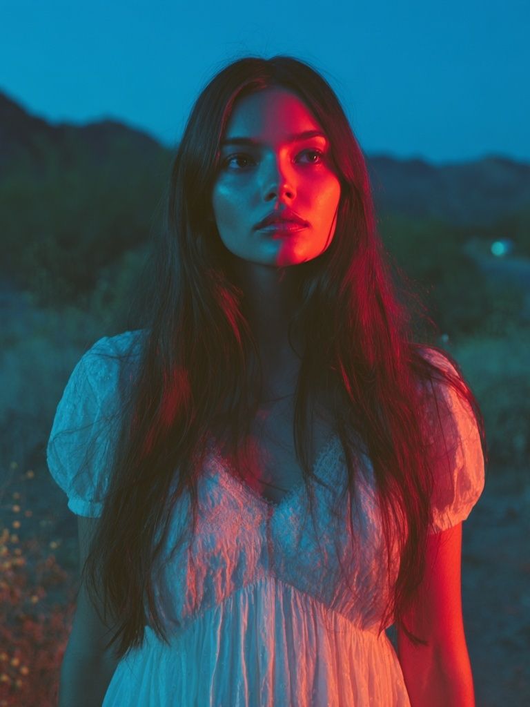 Neon Portrait Photography Poster. poster — photography art