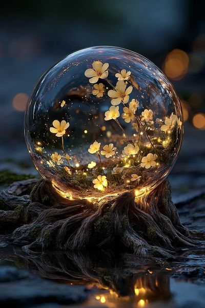 Glowing Flower Bubble