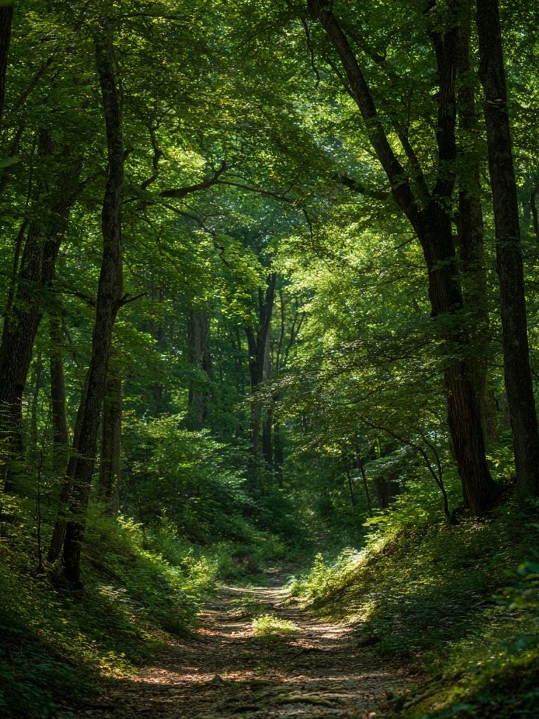 Serene Forest Path — Nature Poster. poster detail
