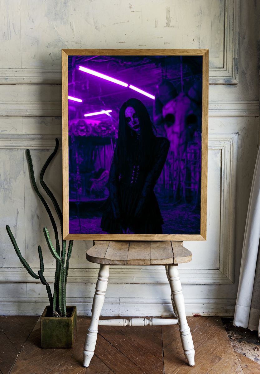 Neon Gothic Portrait Poster. — room view 1