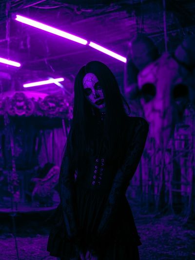 Neon Gothic Portrait Poster. poster