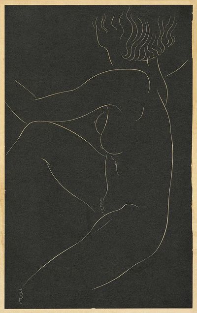 Female nude, seated. (1937) Eric.