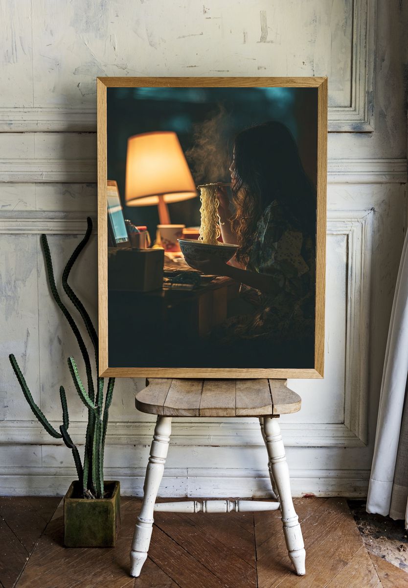 Late Night Noodles — Photography Print. — room view 1