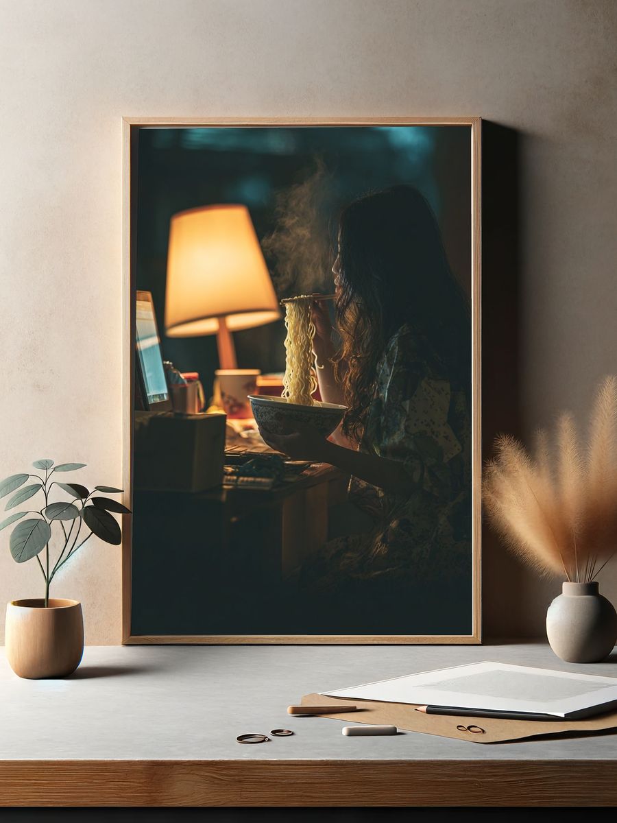 Late Night Noodles — Photography Print. — room view 2