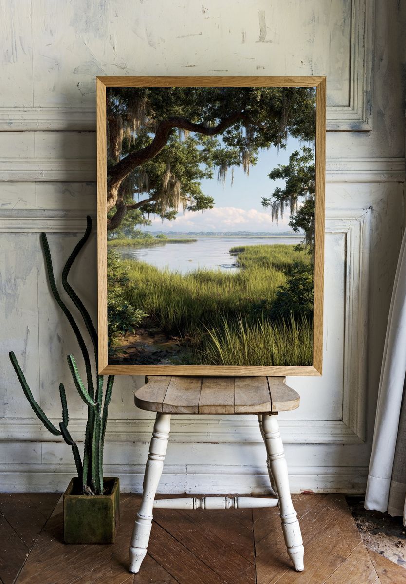 Serene Marsh Landscape Poster room preview
