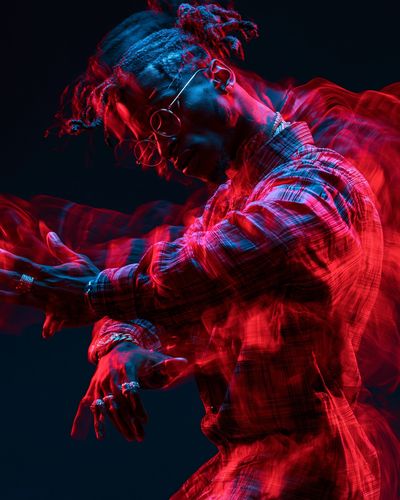 Neon Motion Portrait Print.