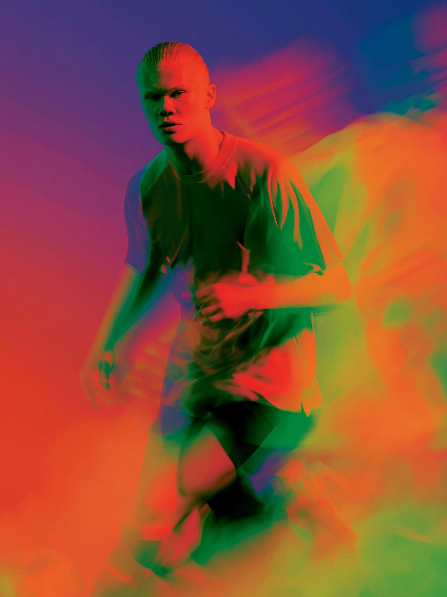 Neon Motion Portrait Print. poster detail