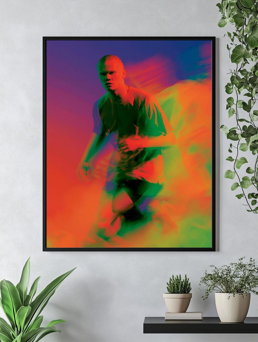 Neon Motion Portrait Print. — room view 4