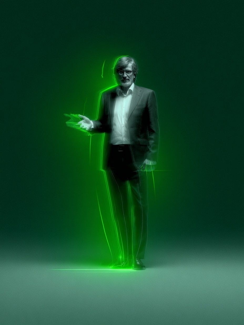 Neon Green Portrait Poster. poster detail