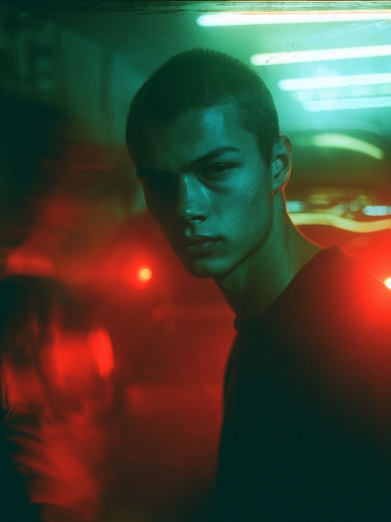 Neon Portrait Photography Poster. poster — photography art