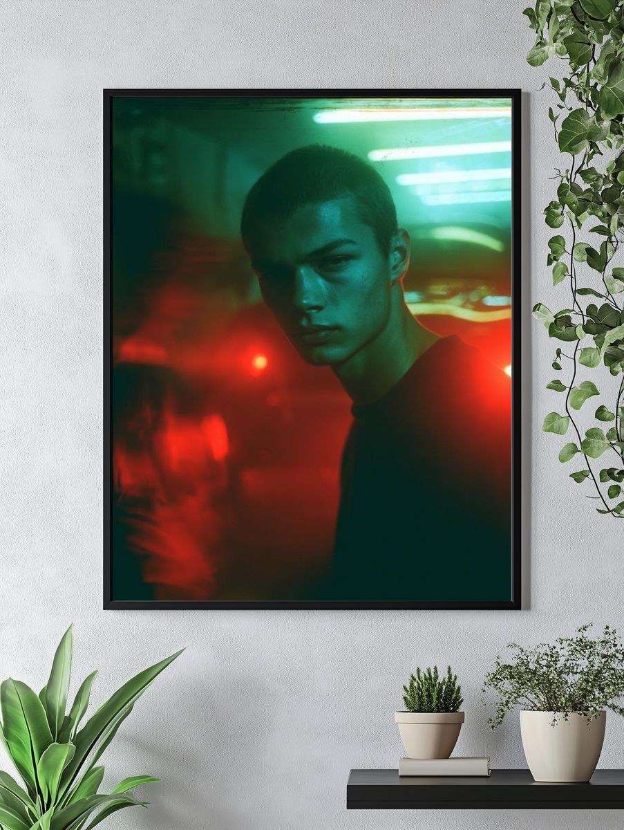 Neon Portrait Photography Poster. — room view 4