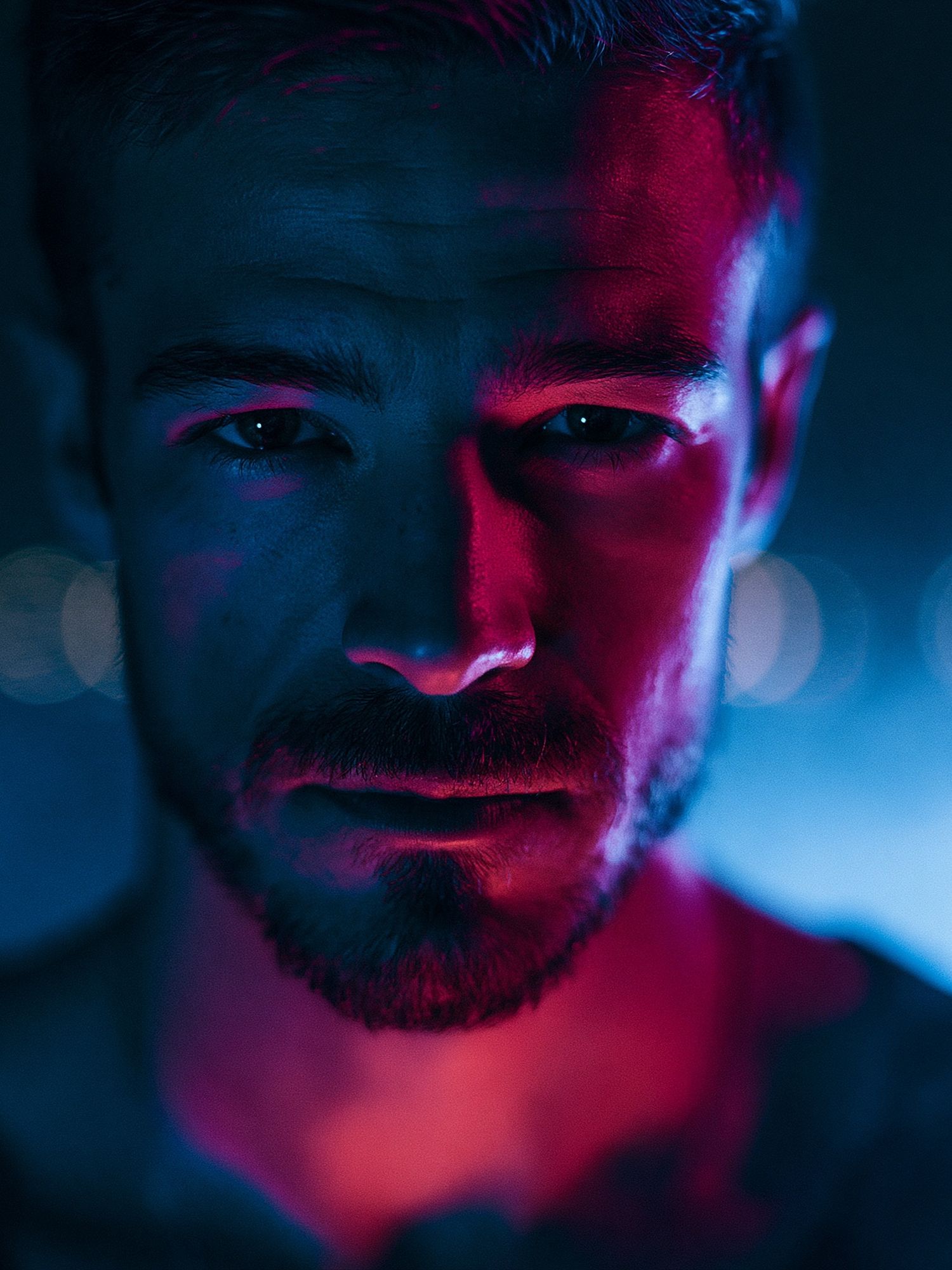 Neon Portrait Poster. poster — photography art