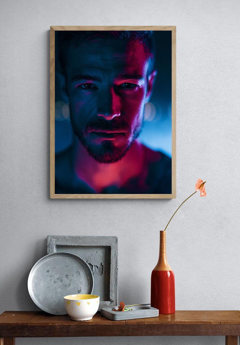 Neon Portrait Poster. — room view 3