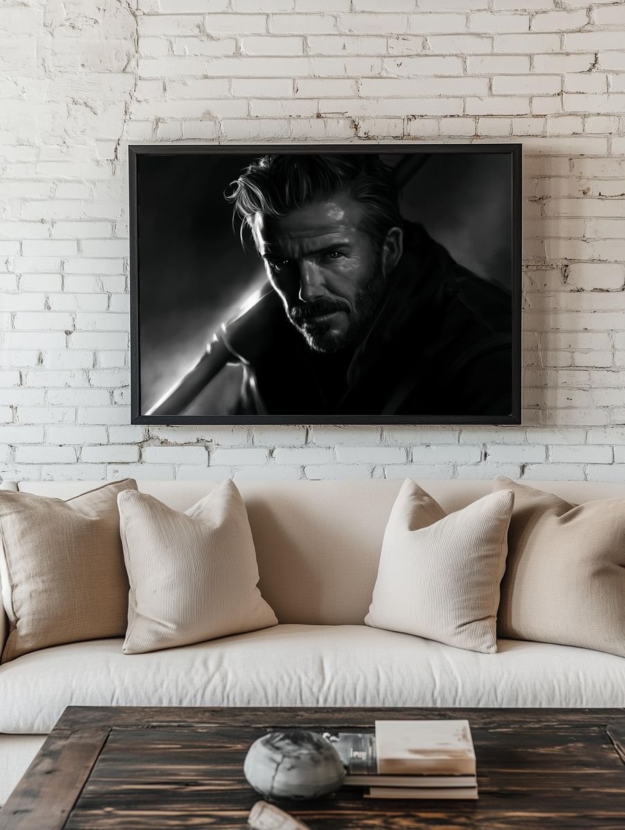Moody Noir Portrait Poster. — room view 1