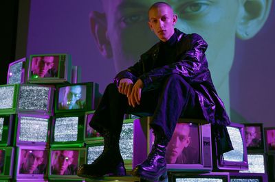 Neon Portrait TV Stack Poster.