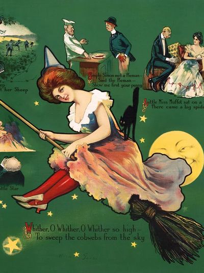 Whimsical Nursery Rhyme Illustration Poster. poster print