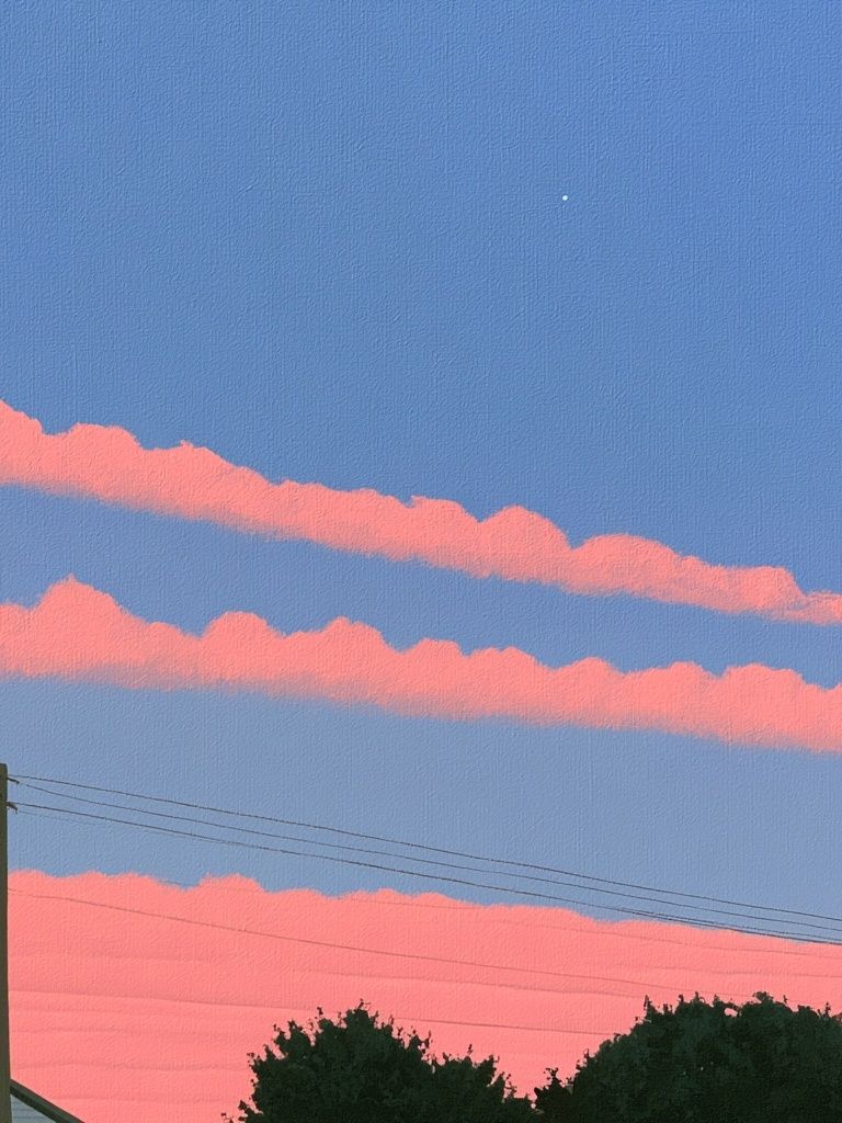 Pink Cloud Sunset Sky Poster. poster detail