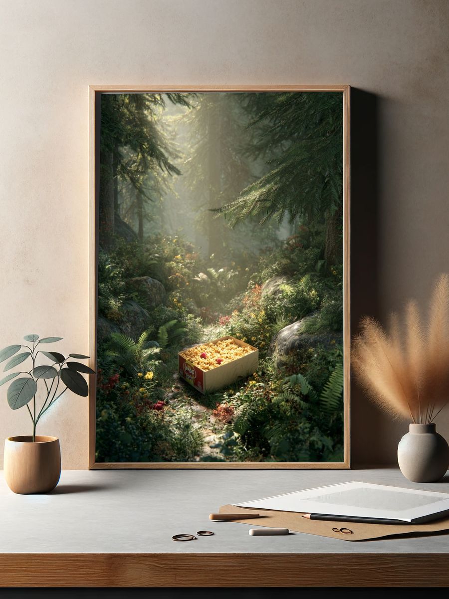 Forest Snack Box — Nature Print. — room view 2