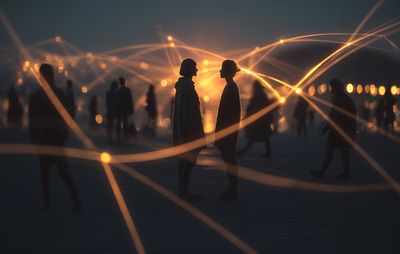 Neon Silhouettes Photography Poster.