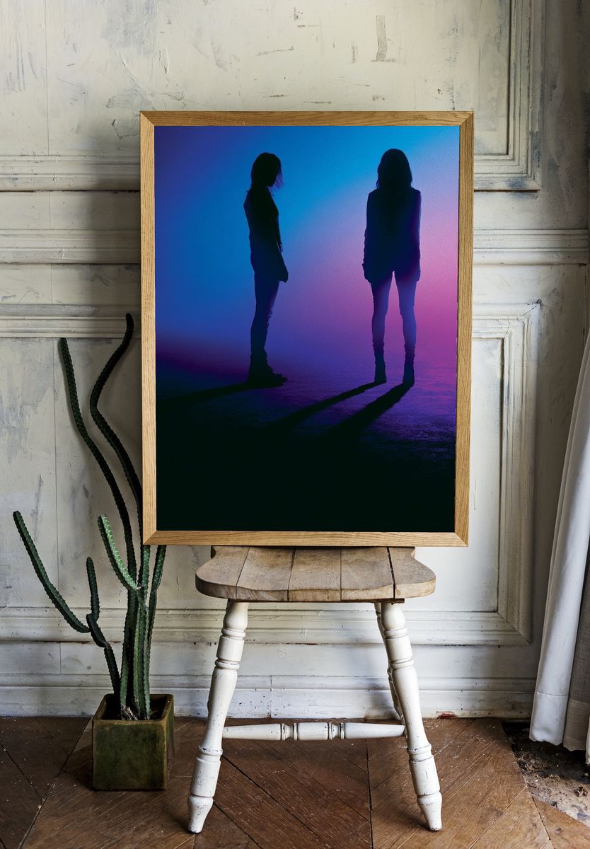 Neon Silhouettes Photography Poster. — room view 1