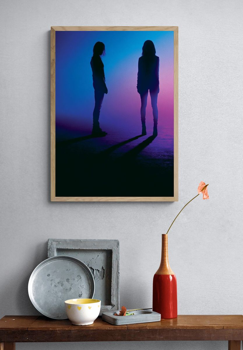 Neon Silhouettes Photography Poster. — room view 3
