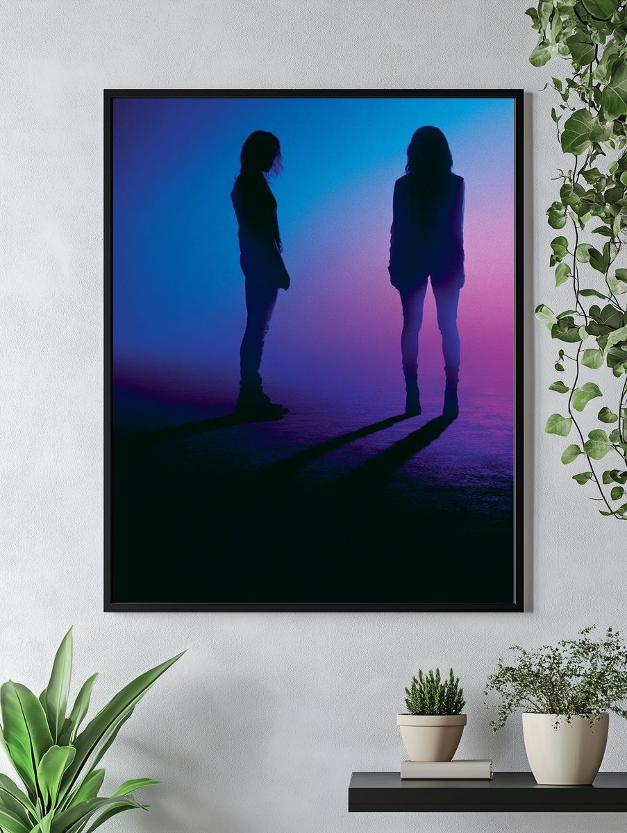 Neon Silhouettes Photography Poster. — room view 4