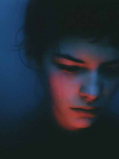 Neon Shadow Portrait Print.