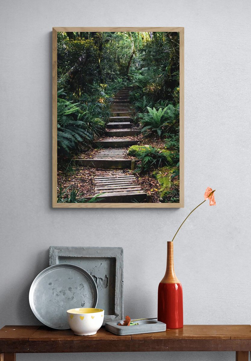 Forest Pathway — Nature Poster. — room view 3
