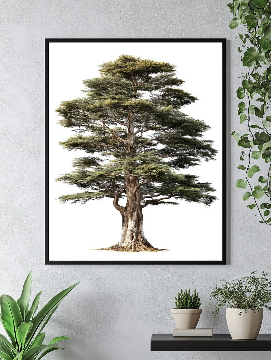 Majestic Cedar Tree — Nature Print. — room view 4