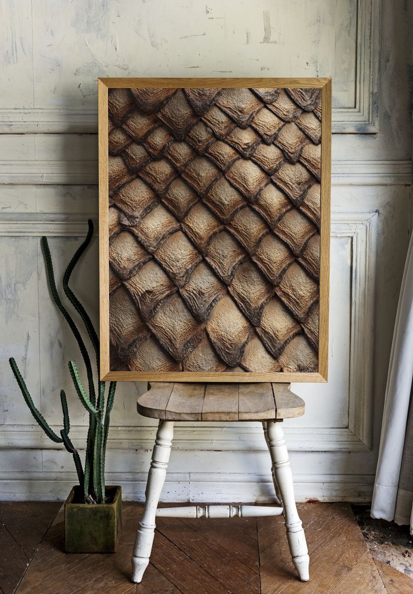 Textured Scales — Nature Print. — room view 1