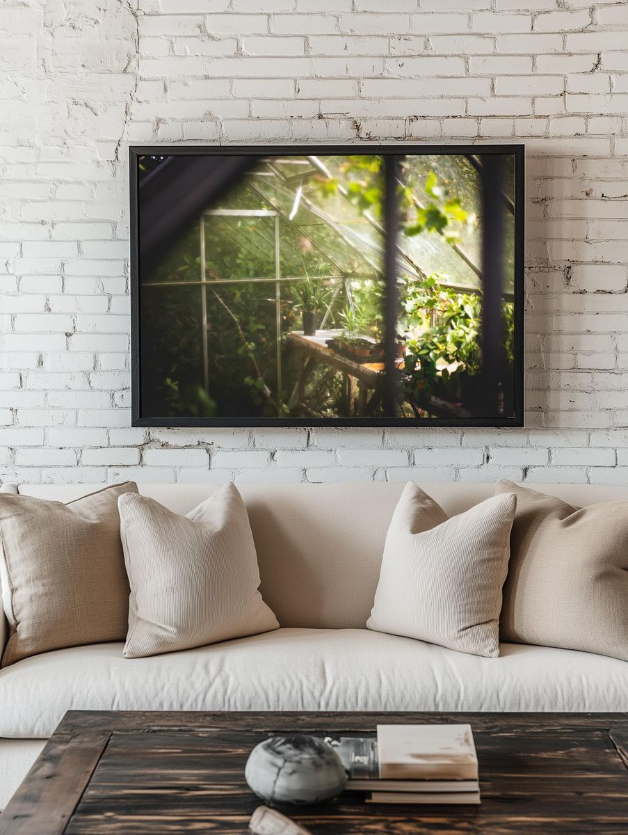 Greenhouse Interior — Nature Print. — room view 1